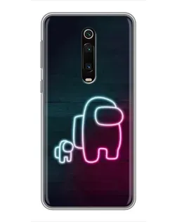 Чехол для Xiaomi Mi 9T с картинкой «Among Us неон-арт»