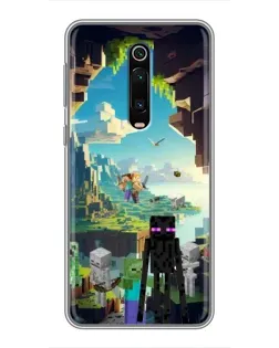 Чехол для Xiaomi Mi 9T с картинкой «Эндермен в лесу»