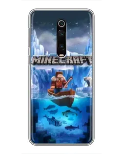 Чехол для Xiaomi Mi 9T с картинкой «Minecraft ледяной мир»