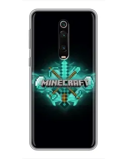 Чехол для Xiaomi Mi 9T с картинкой «Minecraft Diamond лого»