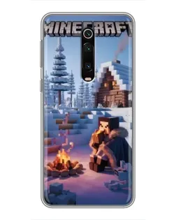 Чехол для Xiaomi Mi 9T с картинкой «Зимний Minecraft»