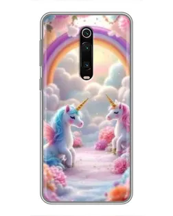 Чохол для Xiaomi Mi 9T з картинкою «Веселка і єдинороги»
