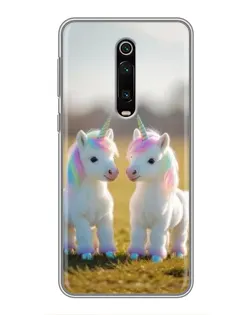 Чехол для Xiaomi Mi 9T с картинкой «Пара единорогов»
