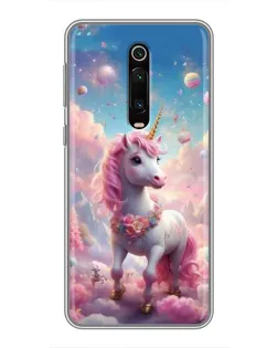 Чехол для Xiaomi Mi 9T с картинкой «Единорог среди облаков»