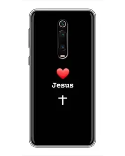Чехол для Xiaomi Mi 9T с картинкой «Сердце - Jesus»
