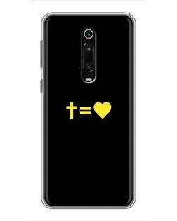 Чехол для Xiaomi Mi 9T с картинкой «Сердце и Крест»