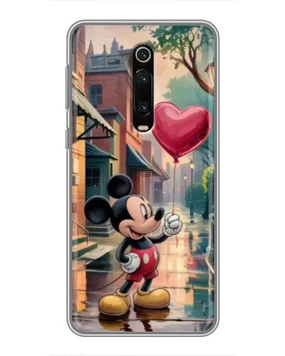 Чехол для Xiaomi Mi 9T с картинкой «Микки и шарик-сердце»