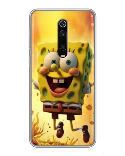 Чохол для Xiaomi Mi 9T з картинкою «Губка Боб стрибає»