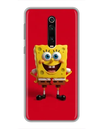 Чохол для Xiaomi Mi 9T з картинкою «Спанч Боб на червоному»