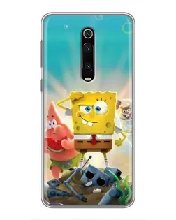 Чохол для Xiaomi Mi 9T з картинкою «Спанч Боб переможець»