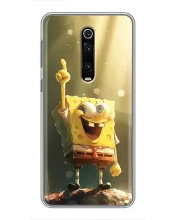 Чохол для Xiaomi Mi 9T з картинкою «Сяючий Спанч Боб»