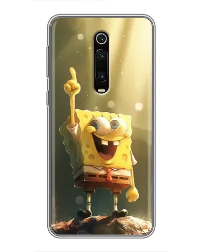 Чохол для Xiaomi Mi 9T з картинкою «Сяючий Спанч Боб»