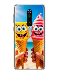 Чохол для Xiaomi Mi 9T з картинкою «Спанч Боб морозиво»