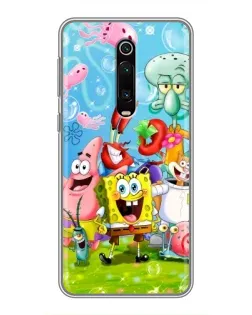 Чехол для Xiaomi Mi 9T с картинкой «Губка Боб и друзья» Чехол для Xiaomi Mi 9T с картинкой «Губка Боб и друзья»