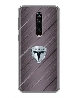 Чохол для Xiaomi Mi 9T з картинкою «Металева текстура Tesla»
