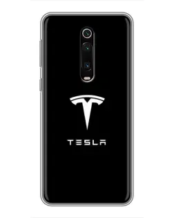 Чохол для Xiaomi Mi 9T з картинкою «Tesla White Logo»