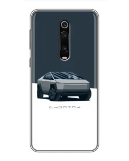Чохол для Xiaomi Mi 9T з картинкою «Сріблястий Cybertruck Tesla»