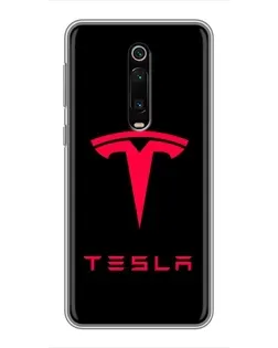 Чохол для Xiaomi Mi 9T з картинкою «Tesla Red Logo»