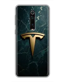 Чохол для Xiaomi Mi 9T з картинкою «Мармурова Tesla Gold»