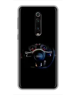 Чехол для Xiaomi Mi 9T с картинкой «Салон Audi — руль»