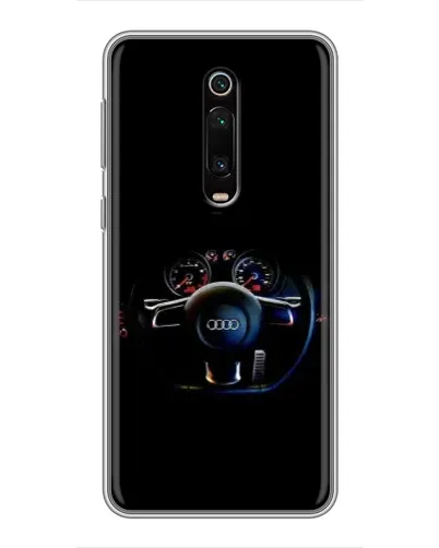 Чехол для Xiaomi Mi 9T с картинкой «Салон Audi — руль»