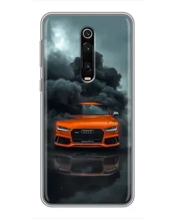 Чехол для Xiaomi Mi 9T с картинкой «Audi в облаках дыма»