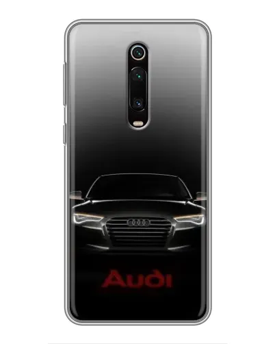 Чехол для Xiaomi Mi 9T с картинкой «Audi — градиентный контур»