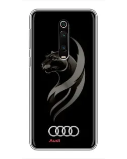 Чехол для Xiaomi Mi 9T с картинкой «Графика — пантера и Audi»