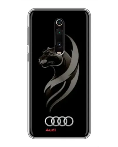 Чехол для Xiaomi Mi 9T с картинкой «Графика — пантера и Audi»