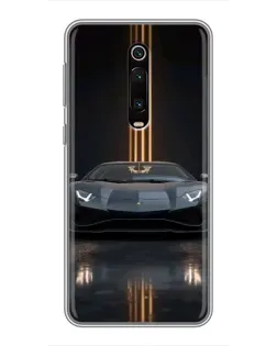 Чехол для Xiaomi Mi 9T с картинкой «Lamborghini золотые линии»