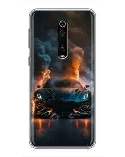 Чехол для Xiaomi Mi 9T с картинкой «Lamborghini дымная эстетика»