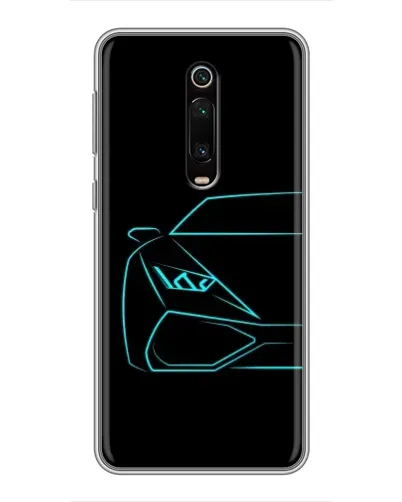 Чехол для Xiaomi Mi 9T с картинкой «Голубой силуэт Lamborghini» Чехол для Xiaomi Mi 9T с картинкой «Голубой силуэт Lamborghini»