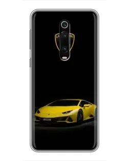 Чехол для Xiaomi Mi 9T с картинкой «Lamborghini желтый акцент»