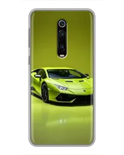 Чехол для Xiaomi Mi 9T с картинкой «Салатовый Lamborghini Huracan»
