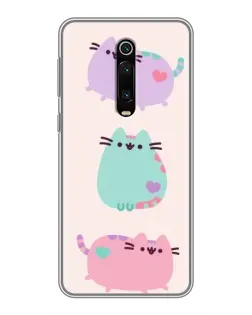 Чохол для Xiaomi Mi 9T з картинкою «Pusheen тріо»