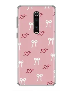 Чехол для Xiaomi Mi 9T с картинкой «Сердца и банты»
