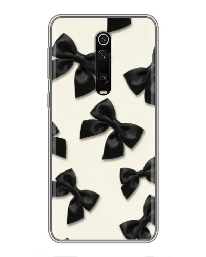 Чехол для Xiaomi Mi 9T с картинкой «Черные бантики» Чехол для Xiaomi Mi 9T с картинкой «Черные бантики»