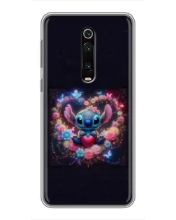 Чохол для Xiaomi Mi 9T з картинкою «Stitch у квітах»