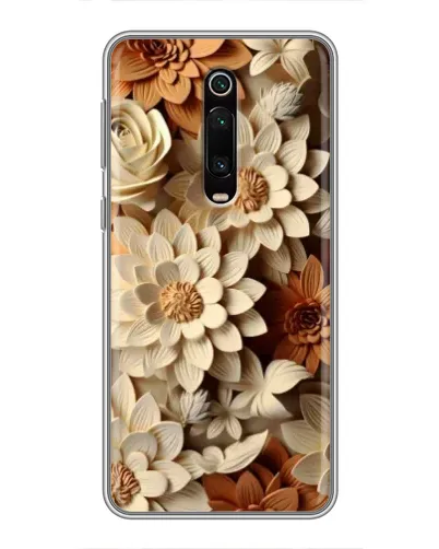 Чехол для Xiaomi Mi 9T с картинкой «Бежевый флористический декор» Чехол для Xiaomi Mi 9T с картинкой «Бежевый флористический декор»