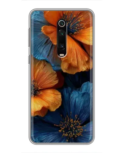 Чехол для Xiaomi Mi 9T с картинкой «Яркая сине-оранжевая флора» Чехол для Xiaomi Mi 9T с картинкой «Яркая сине-оранжевая флора»