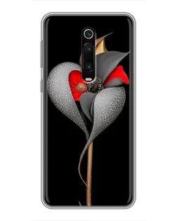 Чехол для Xiaomi Mi 9T с картинкой «Серебряный фантазийный цветок»