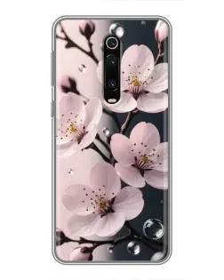 Чехол для Xiaomi Mi 9T с картинкой «Нежная сакура и капли»