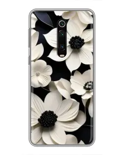 Чехол для Xiaomi Mi 9T с картинкой «Объемные белые цветы»