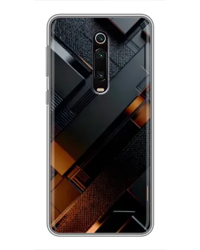 Чехол для Xiaomi Mi 9T с картинкой «Черные геометрические блоки» Чехол для Xiaomi Mi 9T с картинкой «Черные геометрические блоки»