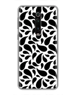 Чехол для Xiaomi Mi 9T с картинкой «Контрастные черные капли»
