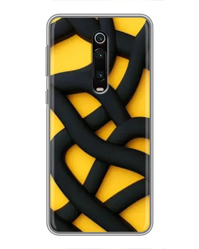 Чехол для Xiaomi Mi 9T с картинкой «Черное желтое переплетение» Чехол для Xiaomi Mi 9T с картинкой «Черное желтое переплетение»
