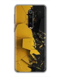 Чехол для Xiaomi Mi 9T с картинкой «Золотые осколки геометрии»