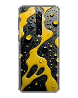 Чехол для Xiaomi Mi 9T с картинкой «Жидкое желтое золото»
