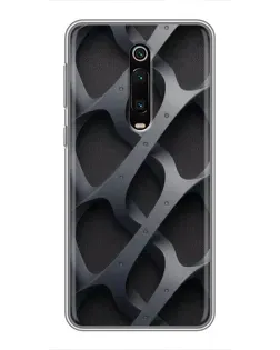 Чехол для Xiaomi Mi 9T с картинкой «Объемное серое плетение»