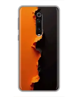 Чехол для Xiaomi Mi 9T с картинкой «Оранжевый разлом»